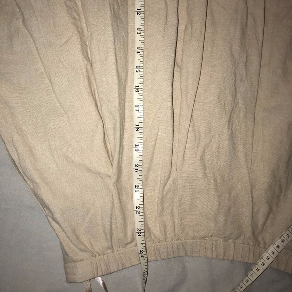 Uniqlo Linen ecru (cream-coloured) high-waisted skirt size S - Picture 7 of 12